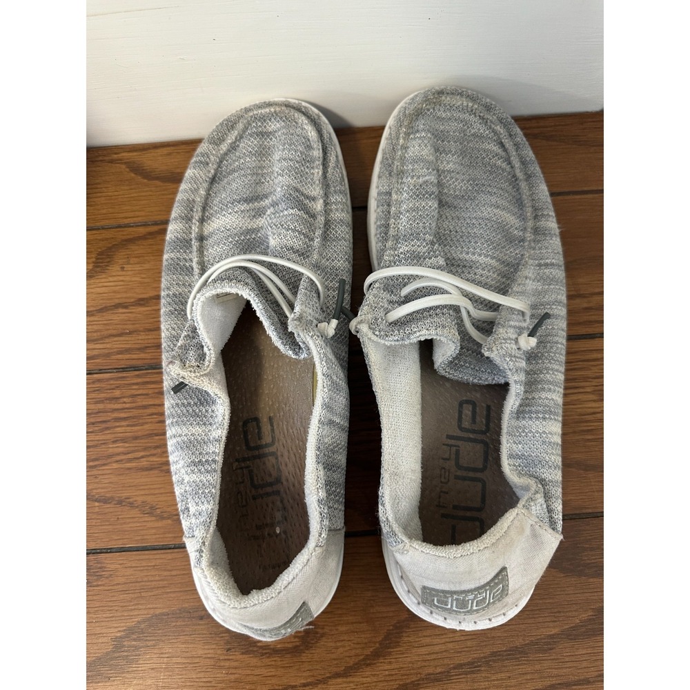 Hey Dude Shoes Womens Size 8 Wendy Sox Glacier Grey Casual Slip Ons - Picture 7 of 9